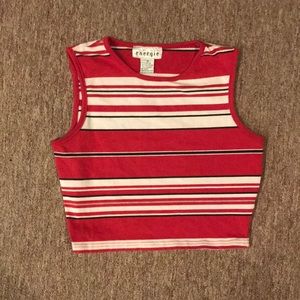5/$25 Red striped crop top